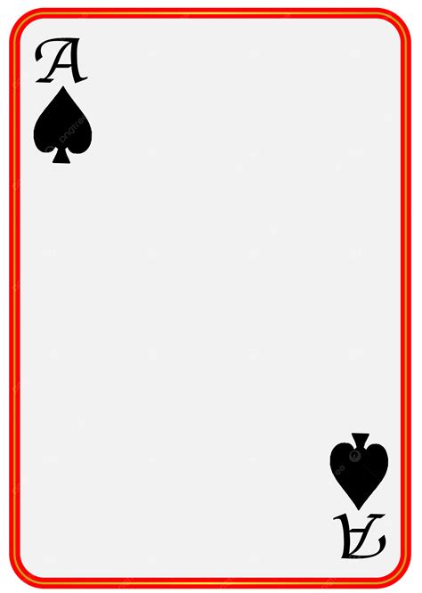 Blank Playing Card Ace Spades Bet Vegas Card Blank Png Transparent