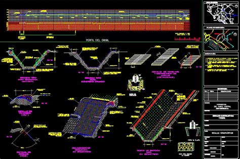 Channel Covering With Geomat In AutoCAD CAD Library