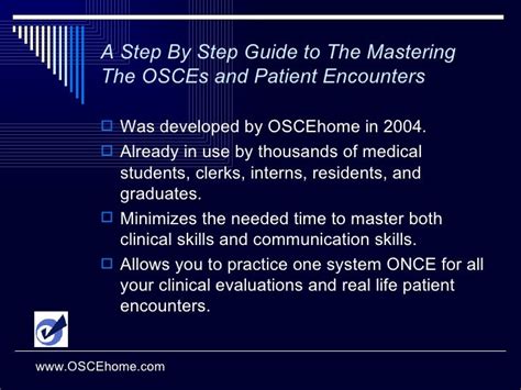 A Step By Step Guide To Mastering The Osces