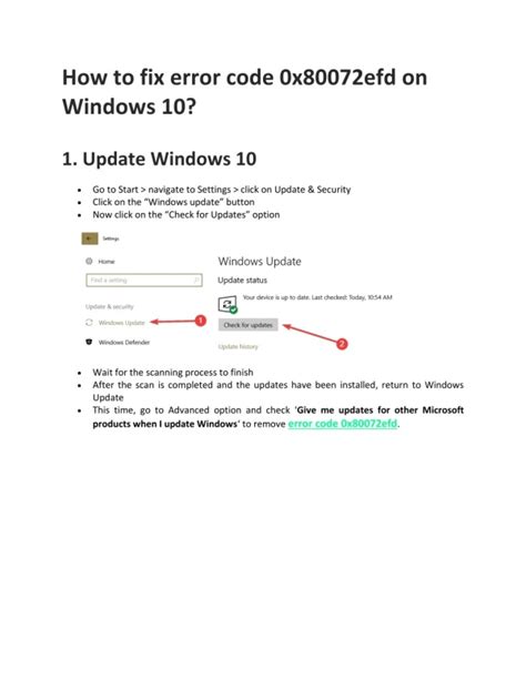 Ppt Windows Update Error Code X Efd In Windows Powerpoint