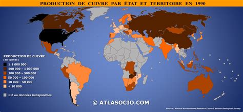 Carte Du Monde Production De Cuivre Par Tat Atlasocio The Best