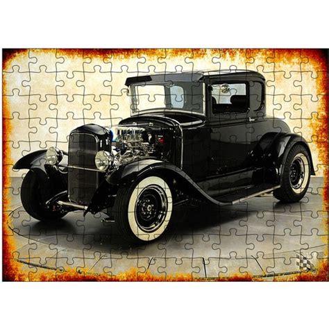 Tablomega Ahşap Mdf Puzzle Yapboz Siyah Klasik Araba 120 Fiyatı