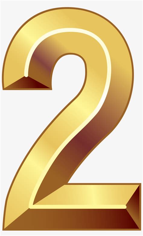 Gold Number Two Png Clipart Image Gold Number 2 Png Transparent Png