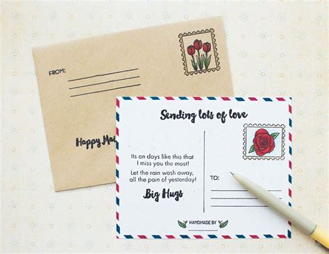 How To Make Your Own Diy Postcard Using Stamps Video Tutorial Diy