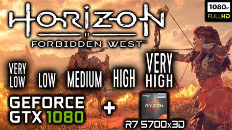 Horizon Forbidden West GTX 1080 All Settings Benchmark FSR 2 2