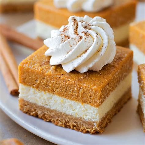 Pumpkin Cream Cheesecake Bars The Cake Boutique