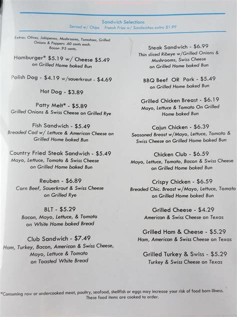 Menu At Crystal Lake Cafe Usa 216 W Lake St