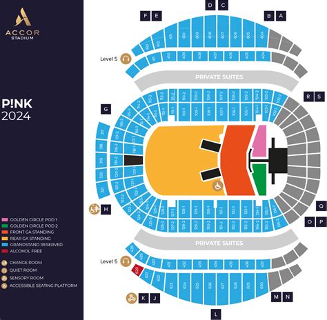 PINK Seating Map - Accor Stadium (Stadium Australia) | Austadiums