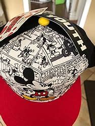 Disney Mickey Mouse Comics Adult Baseball Cap Red And Black At