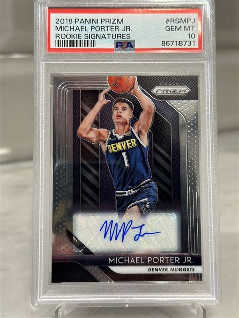 Michael Porter Jr 2018 Prizm RS MPJ Rookie Signatures PSA 10 Price