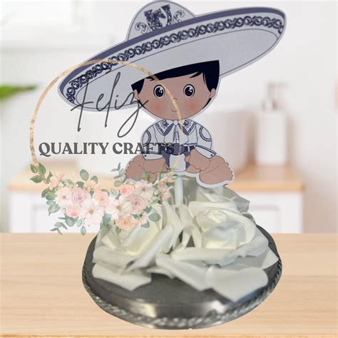 Charrito Centerpiece Cake Topper Gold Charrito Silver Charrito Mi