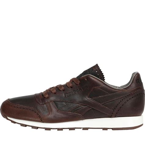 Buy Reebok Classics Mens Leather Lux Horween Trainers Just Browngolden