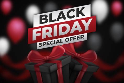 Premium Vector Black Friday Super Sale Realistic Black Gifts Boxes