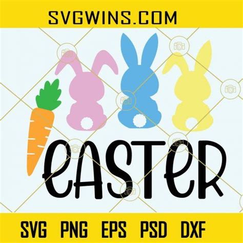 Easter Bunnies Svg Easter Blessings Svg Easter Rabbits Svg Chillin