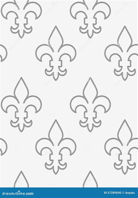 Perforated Countered Fleur De Lis In Row Stock Vector Illustration Of