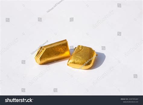 Pieces Pure Gold Biscuit On Isolated Stock Photo 2197705167 | Shutterstock