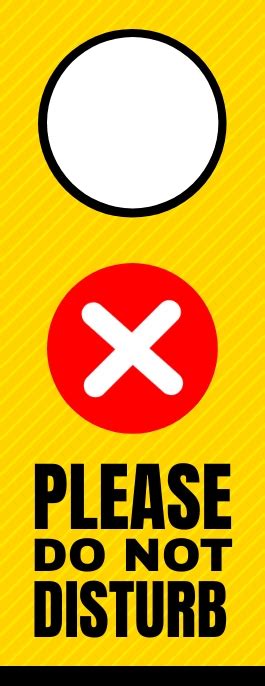 Do Not Disturb Door Hanger Template Postermywall