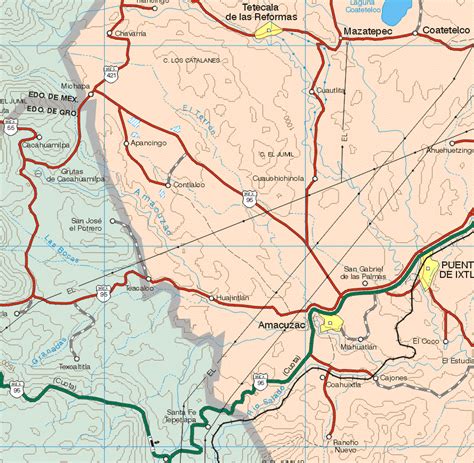 Morelos mexico map [9] - map of morelos mexico [9] - mapa de morelos [9]