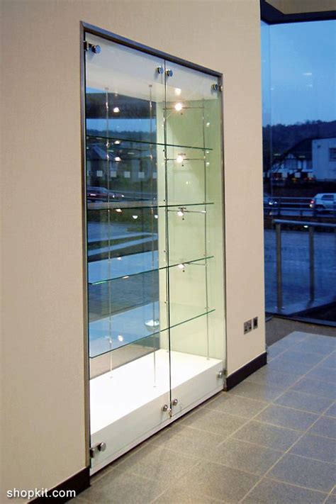 We Produce And Install Glass Cabinet Display Walls To Any Size Required With Hinged Lockable