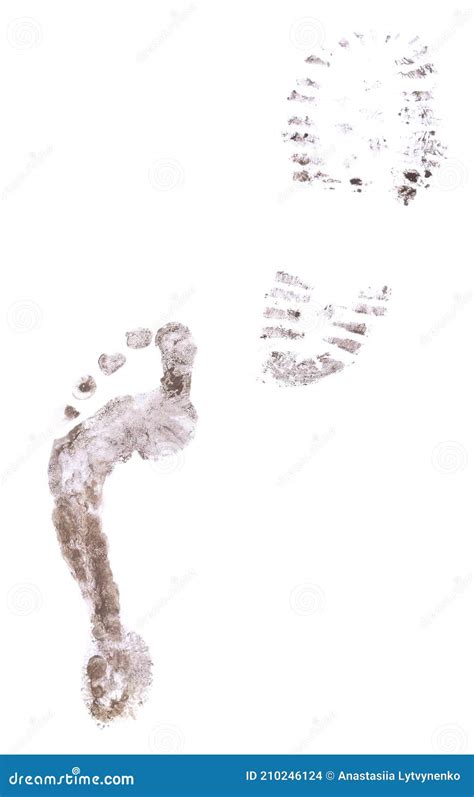 Dirty Footprint Of Shoes And Feet Stock Photo Image Of Boot Hiking