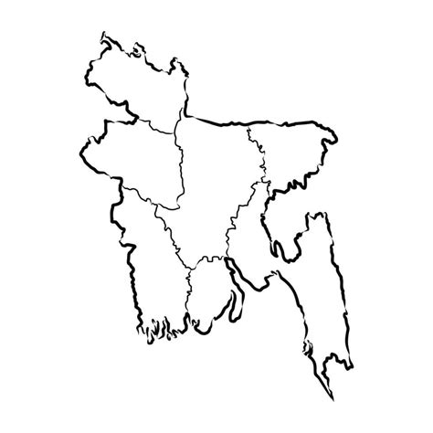 Bangladesh Map Sketch 48231636 Vector Art At Vecteezy