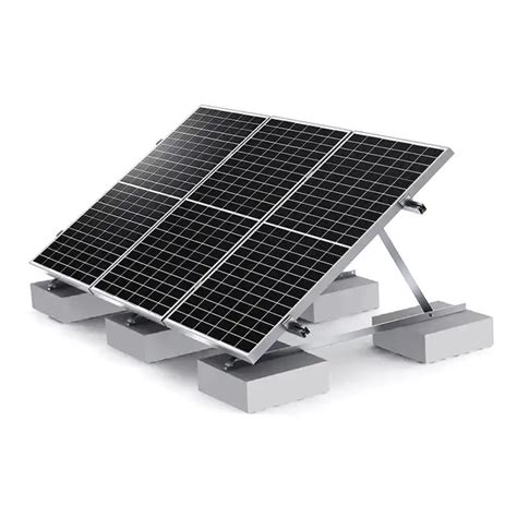 Flat Concrete Roof Aluminum Alloy Solar Ballast Mounting System Solar