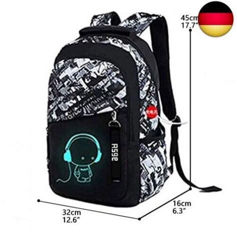 Asge Schulrucksack Jungen Mädchen Teenager Rucksack Groß Schulranzen R