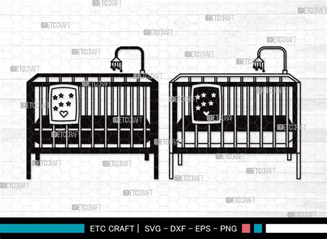 Baby Crib Svg Cut File Baby Crib Svg Graphic By Pixel Elites