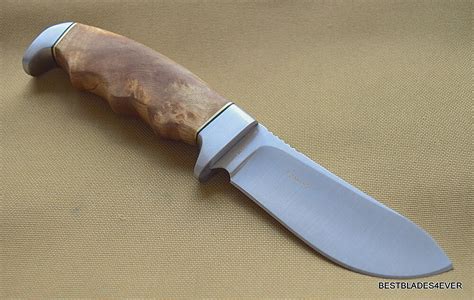 Browning Burl Wood Handle Fixed Blade Skinning Hunting Knife With Nylon