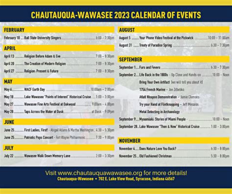 Chautauqua 2024 Calendar Calculator Program Sula Corilla