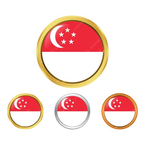 Flag Of Singapore Vector Singapore Singapore Pin Singapore Day Png