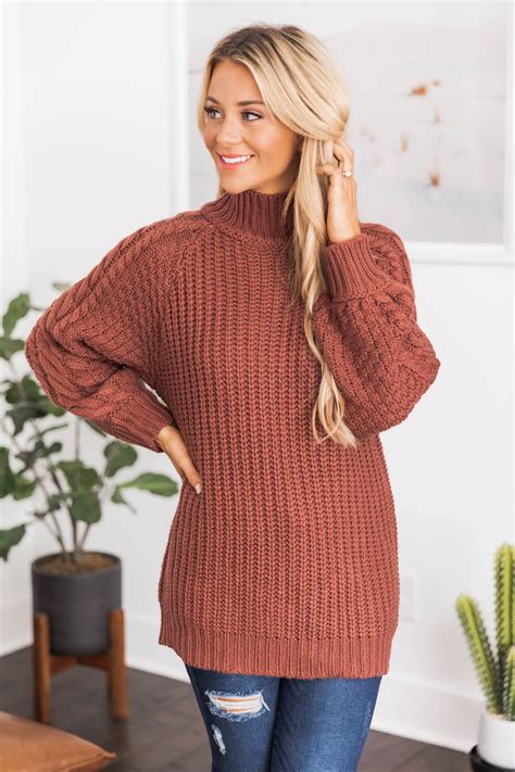 Thrilling Adventure Burgundy Sweater Sweaters Turtleneck Style