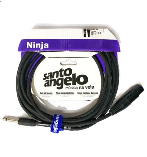 Cabo Microfone Santo Angelo Ninja Hg B P10 X Xlrf 10ft 3 05m RS