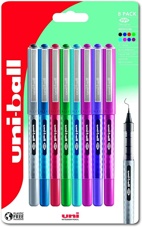 Uni Ball Eye Fine UB 157 Rollerball Pen Pink Pack Of 12 Amazon Co