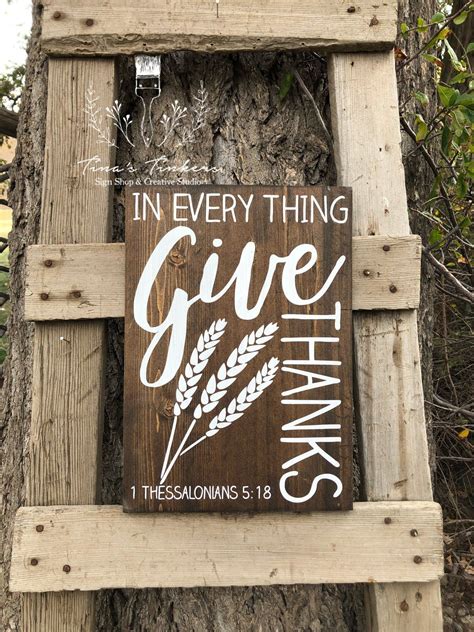 In Every Thing Give Thanks Fall Decor Give Thanks Etsy Give