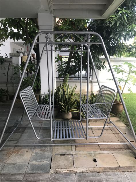 4 Seater Steel Garden Swing Furniture Home Living Furniture Other