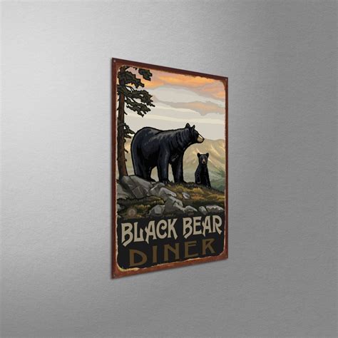 Black Bear Diner Black Bear Family Giclee Art Print Poster | Etsy