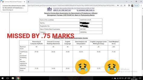 My Ibps Po Mains Scorecard Ibpsclerk Ibpspo Sbiclerk Sbipo