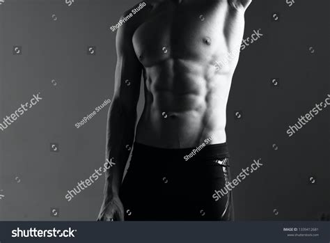 Wellbuilt Male Taurus Muscular Naked Body Stock Photo 1339412681