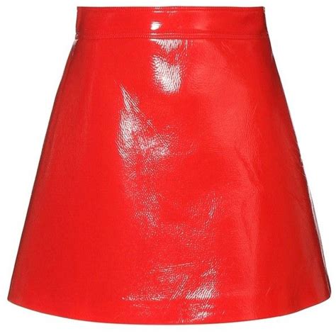 Miu Miu Faux Leather Miniskirt 705 Liked On Polyvore Featuring Skirts Mini Skirts Bottoms