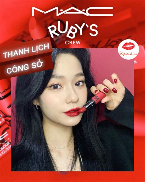 Son MAC New Ruby Woo Màu Đỏ Thuần Rubys Crew Hot Mới Nhất