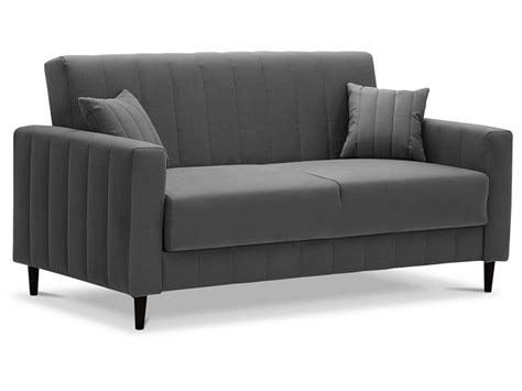 Диван-кровать Альберта mini Middle 140x195 Newtone Antracit серый ...