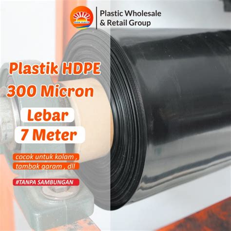 Jual Geo Membran HDPE Tebal 300 Micron Lebar 7 Meter Tanpa Sambungan