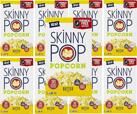 Skinnypop Butter Flavor Microwave Popcorn 2 8oz Bags Pack Of 10 Uk Grocery