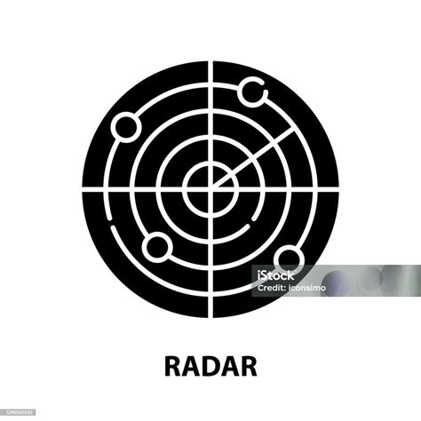 Vetores De Ícone De Radar Sinal Vetorial Preto Com Traços Editáveis