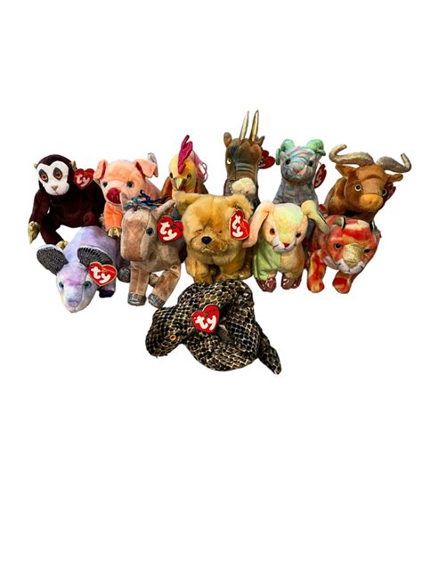 Ty Beanie Babies Chinese Zodiac Complete Collection Etsy