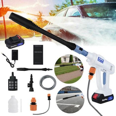 Portable Cordless Car High Pressure Washer Jet Water Wash Cleaner Gun