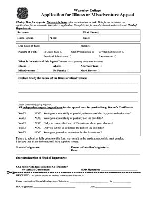 Fillable Online Illness Misadventure Form Doc Fax Email Print Pdffiller