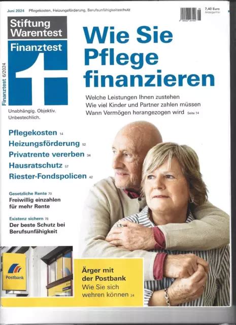 FINANZTEST DER STIFTUNG Warentest Heft Juni 2024 EUR 1 50 PicClick DE