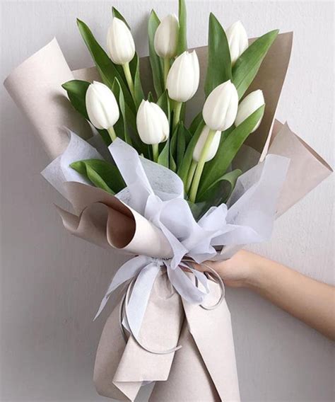 Pcs White Tulips In A Bouquet To Manila Delivery Pcs White Tulips